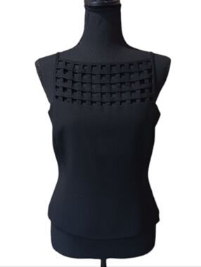 90s Shelli Segal Lattice Cage Sleeveless Top
